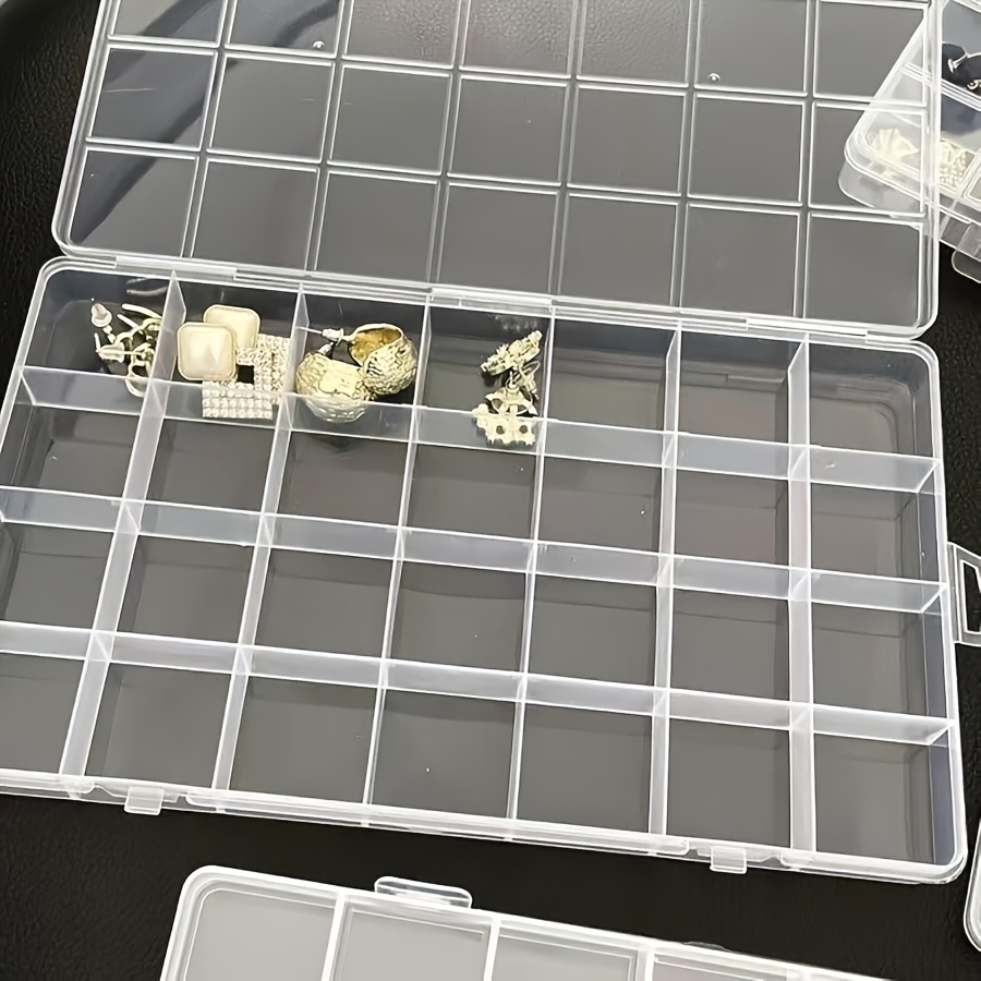 Transparent Plastic Desktop Storage Box for Rings & Earrings